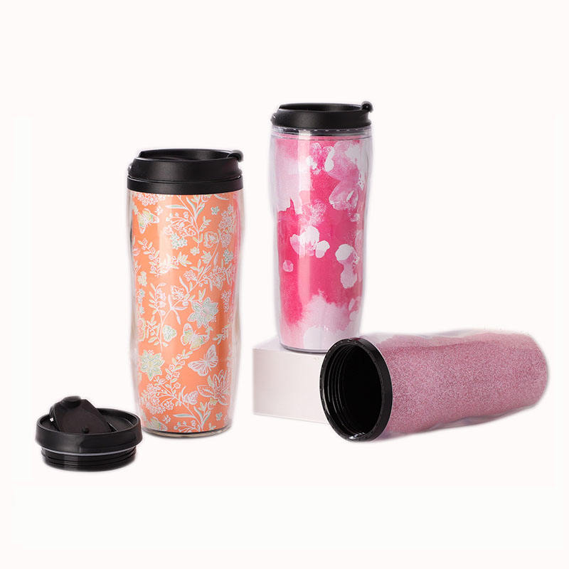 14 oz DIY Paper Print Insert Plastic Tumbler Cup